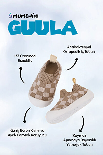 Mumenim Guula Baby & Kids Beige-Mink Flexible, Comfortable, Non-Slip Orthopedic Sole First Step Sports Shoes & Sneakers