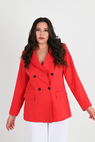 Koza Butik Γυναικείο Μπουφάν Blazer Large Size Lined 0101-1