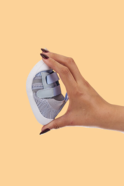 Mumenim Wisil Kız/erkek Çocuk&bebek Cırtlı Rahat Esnek Kaymaz Ortopedik Taban Mavi Spor/ilk Adım Ayakkabısı