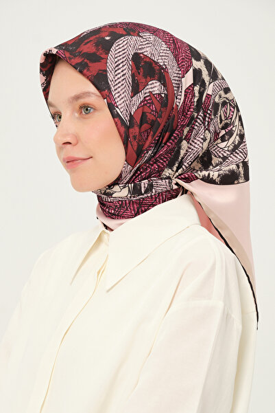 Madame Polo Eșarfă din raion Trend Multicolor, fără riduri, cu model 90x90 cm