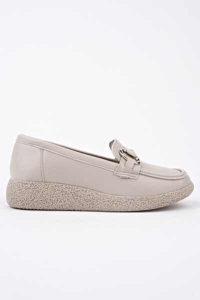 MUGGO Polara Thick Sole Buckle Detailed Women's Casual Loafer Shoes