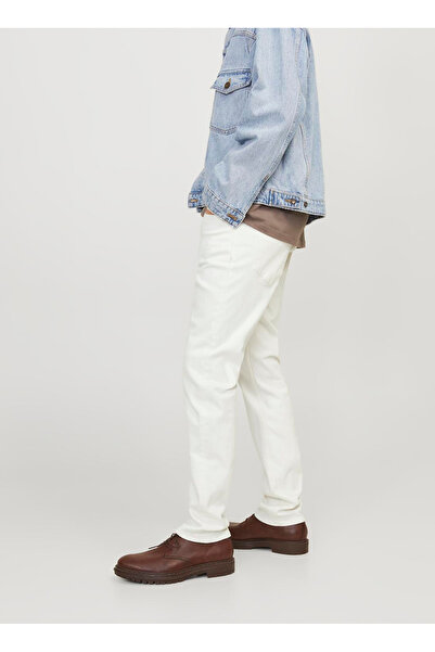 Jack & Jones Jjiglenn Jjevan Cj 977 Sn Slim Fit Low Waist White Men's Denim Pants