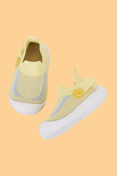Mumenim Fire Boy/Girl Baby&Child Flexible, Comfortable Non-Slip Orthopedic Sole Yellow First Step Shoes/Sneaker