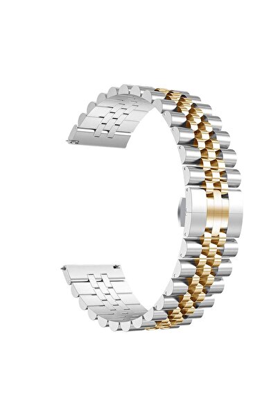 AktarMobile Samsung Galaxy Watch 7 40 / 44 mm Uyumlu Metal Kordon Rolex Style...