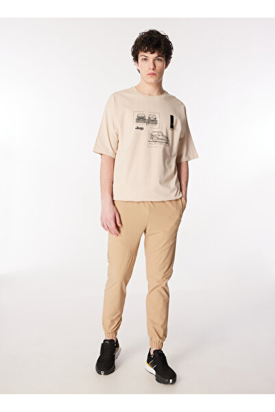 Jeep Deve Tüyü Erkek Lastikli Bel Jogger Pantolon J4SM-PNT7202