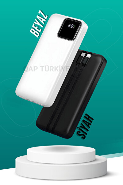 TEKNOHANE 20000 Mah 22.2 Turbo Süper Hızlı Powerbank Kablolu Taşınabilir Şarj Iphone Şarj 20 Bin Mah