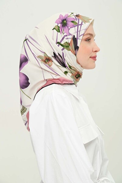 Madame Polo Шал от вискоза с мотиви, за ежедневна употреба, без гънки, неплъз...