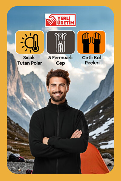 LIGHTINGHM سترة شتوية عسكرية سوداء للرجال من الصوف بسحاب