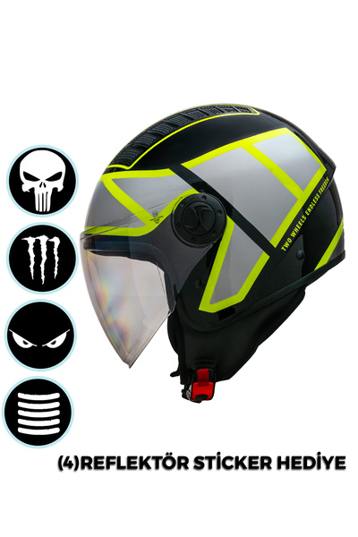 NCR Air Çenesiz Kask Sarı (ECE BELGELİ)