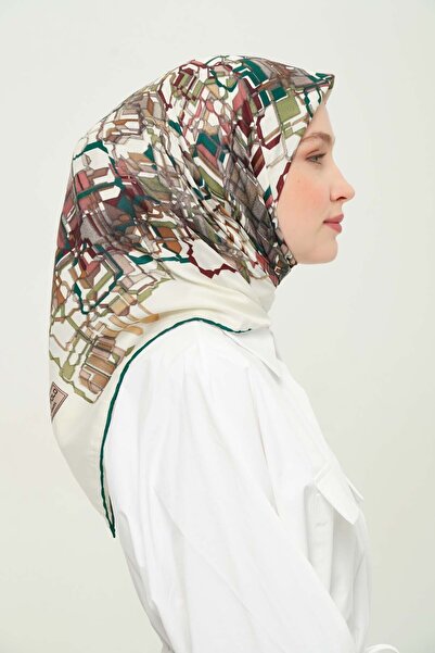 Madame Polo وشاح من الرايون منقوش يوميًا مقاوم للتجعد وغير قابل للانزلاق مقاس...