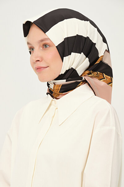 Madame Polo Eșarfă Twil imprimată Multicoloră Țesătură anti-alunecare fără ri...