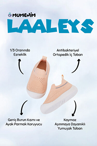 Mumenim Laaleys Kız Bebek&çocuk Kaymaz Ortopedik Taban Pembe Ilk Adım Ayakkabısı/spor Sneaker