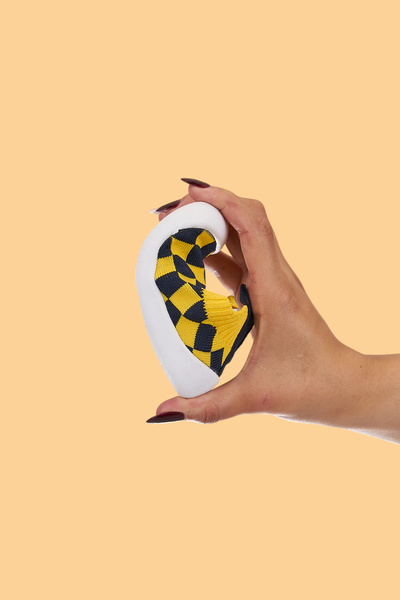 Mumenim Guula Fan Baby Kids Yellow Navy Blue Flexible Non-Slip Orthopedic Sole First Step Sports Shoes