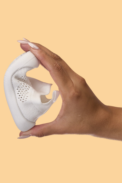 Mumenim Luuq Orthopedic Soft Sole Children Baby White First Step Sports Shoes with Toe Protector