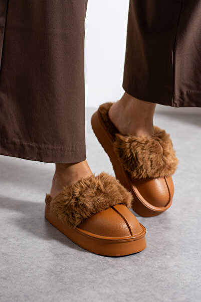 birrbazaar Women's Plush Slippers Winter Removable and Washable Warm Furry Non-Slip Comfortable Sole