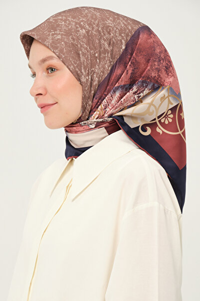 Madame Polo Trend Φουλάρι από ραγιόν πολύχρωμο με σχέδιο που δεν ζαρωνίζει 90...