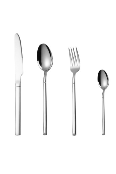 Trendy's Set tacamuri din inox 36 piese, TRENDY’S, luxury edition, crom
