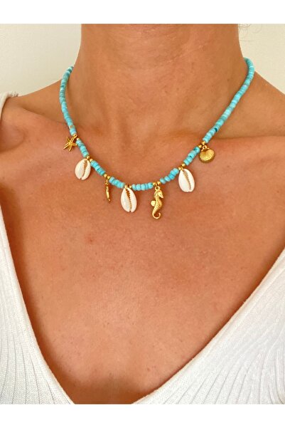 Atelier Licia Sea Themed Beaded Stainless Steel Necklace