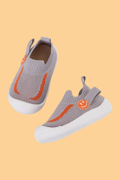 Mumenim Fire Boy/Girl Baby&Child Flexible, Comfortable Non-Slip Orthopedic Sole Gray First Step Shoes/Sneaker