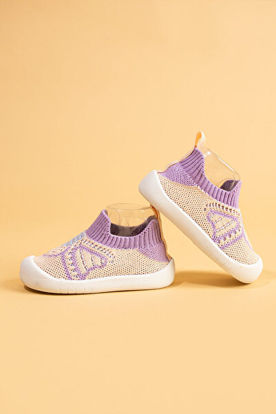 Mumenim Docol Kız Çocuk Bebek Esnek, Rahat Ortopedik Taban Pembe Mor Günlük Ilk Adım Spor Ayakkabı Sneaker