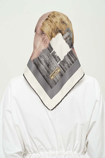 Madame Polo Desenli Rayon Eşarp Günlük Kırışmayan Kaymaz 90x90cm