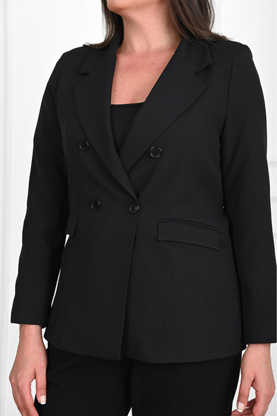 Koza Butik Γυναικείο Μπουφάν Blazer Large Size Lined 0101-1