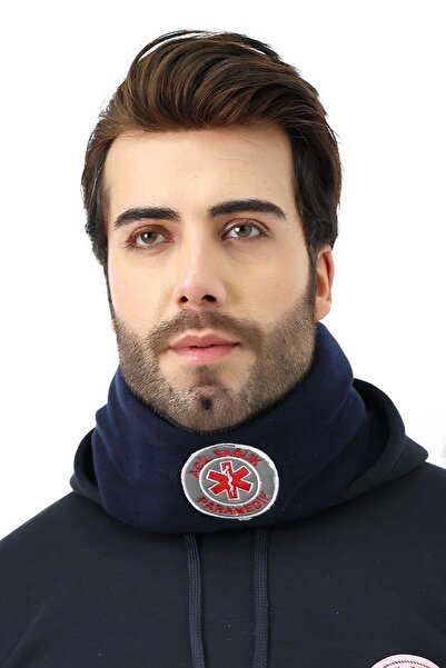 Bilenn Tekstil طوق الرقبة الطبي - أزرق داكن