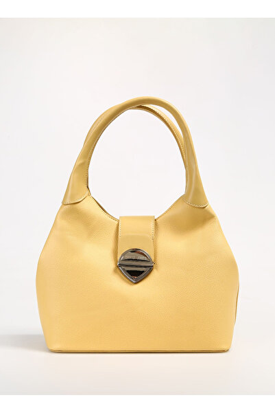 David Jones Sarı Kadın 20x26x14 cm Omuz Çantası 7058-2
