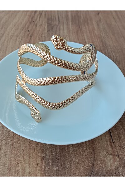 Blotch مشبك ذراع على شكل ثعبان هيلينيستيكي من هيلين، قابل للتعديل باللون الذهبي