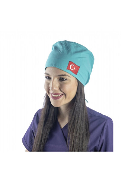 Bilenn Tekstil Bone Bayrak brodat - 110 verde apă