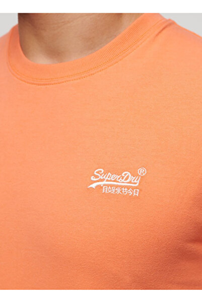 SUPERDRY Bisiklet Yaka Düz Turuncu Erkek T-Shirt M1011245AYUG_ESSENTIAL LOGO EMB TEE