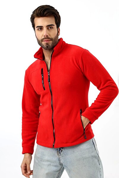 Bilenn Tekstil Men's Red Fleece Coat