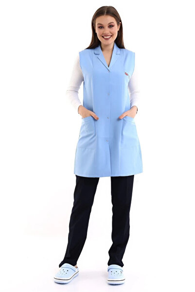 Bilenn Tekstil مريلة نسائية بدون أكمام - 31 أزرق فاتح