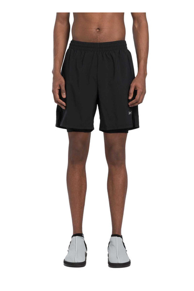 Reebok Siyah Erkek Normal Kalıp Şort 100075620 RUNNING 2-1 SHORT