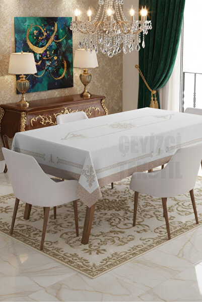 Çt Çeyizci Tekstil Față de masă cu design special imprimat digital