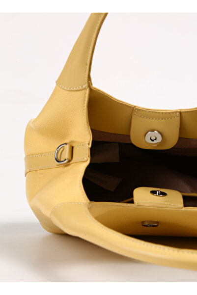 David Jones Sarı Kadın 20x26x14 cm Omuz Çantası 7058-2