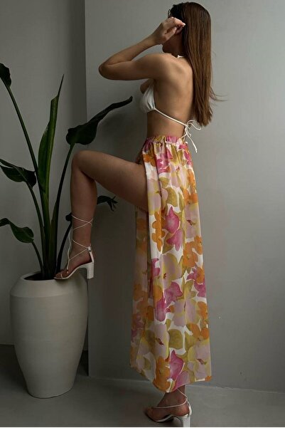 lovebox Жіночий парео з візерунком, помаранчево-білий 9574