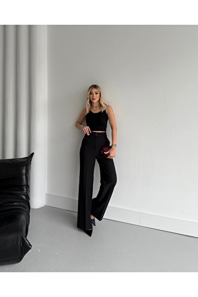 VUNTAL Çift Düğmeli Şık Pantolon