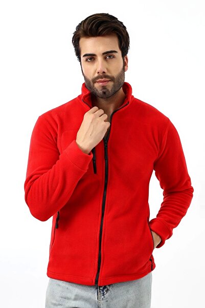 Bilenn Tekstil Men's Red Fleece Coat