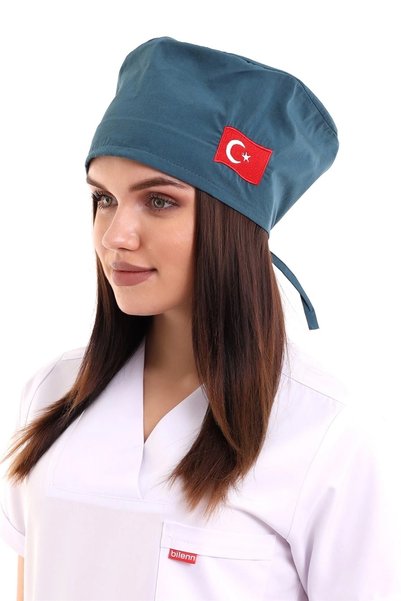 Bilenn Tekstil Bone Flag Embroidered - 33 Petrol Green