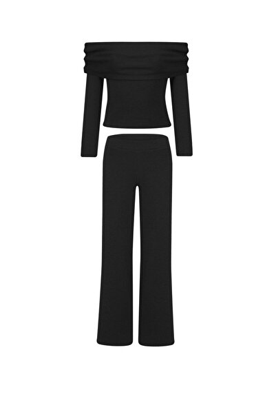 La Sarta Caldo Camisole Black Bottom Top Set