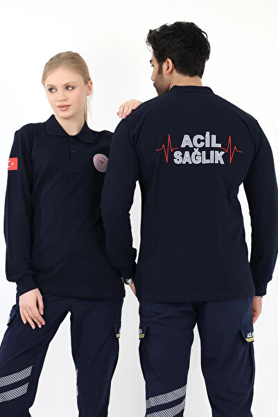 Bilenn Tekstil Tricou unisex cu mânecă lungă brodat pentru personalul medical...