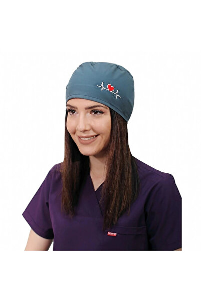 Bilenn Tekstil 33 Πετρελαϊκό Πράσινο Bone με Καρδιά Ρυθμούς