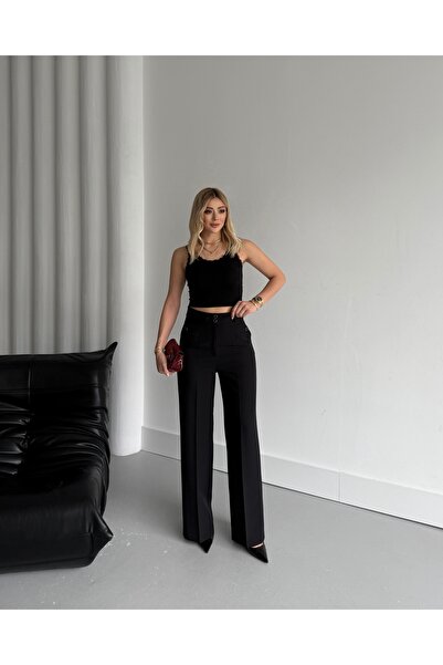 VUNTAL Çift Düğmeli Şık Pantolon
