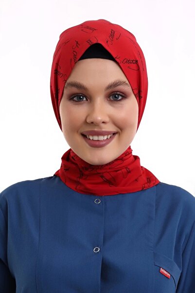 Bilenn Tekstil حجاب الرقبة مربوط بونيه - 1908 أحمر كمال أتاتورك