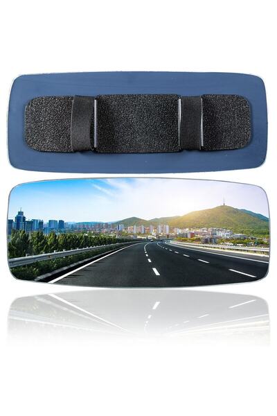 Şahin Geçme-2 Lastikli Iç Dikiz Aynası Universal Ayna R1800 26x11 Cm minibüse uygundur