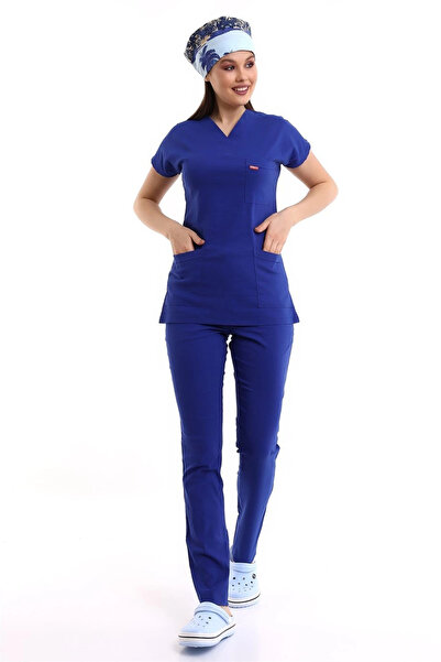 Bilenn Tekstil طقم جيرسي بأكمام الخفاش من Bflex - 4816 Saks Blue