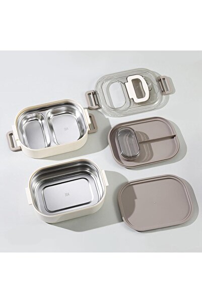 Next Plus Bento Stainless Steel 1300ml Two-Layer Leakproof Lunch Box Food Container Nutrition