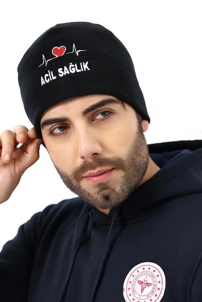 Bilenn Tekstil قبعة طبية للطوارئ - أسود