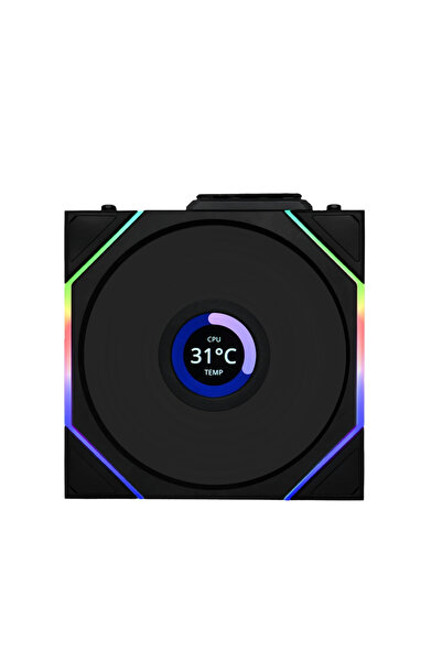 Lian Li Unı Fan TL Wireless LCD 1x120mm مروحة سوداء (G99.12TLLCD1W1B.00)